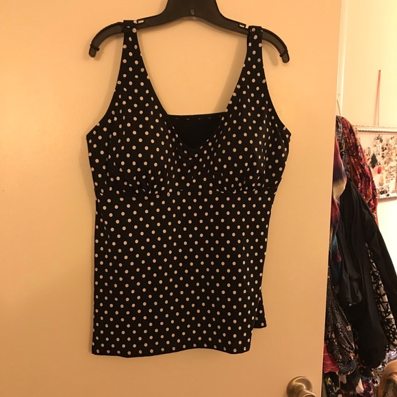 Swimsuits For All Other - Polka dot tankini size 22
